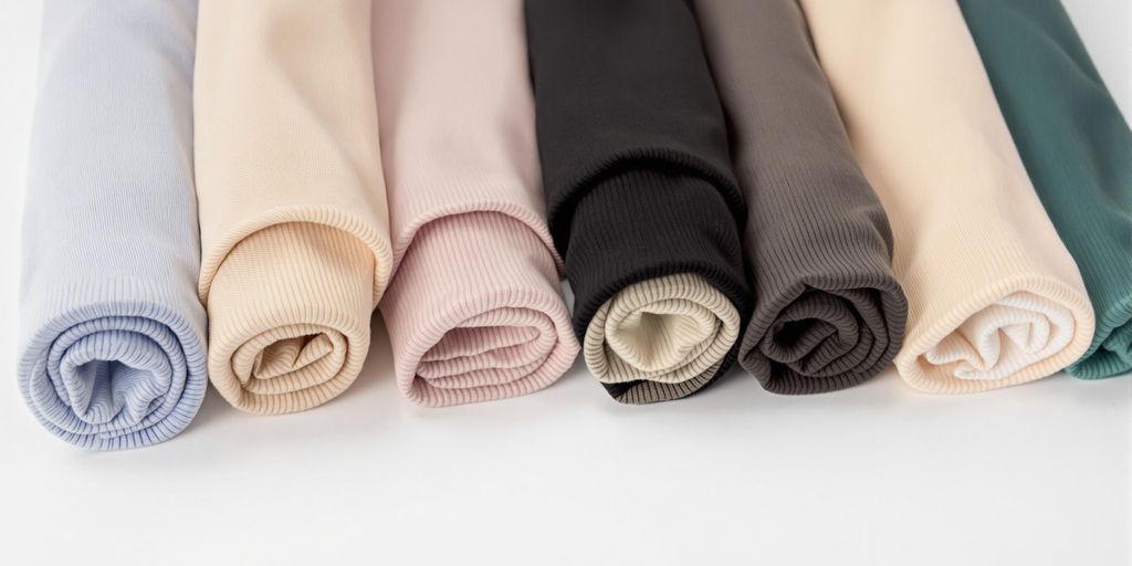 Assorted medical stockings displayed on a white surface.