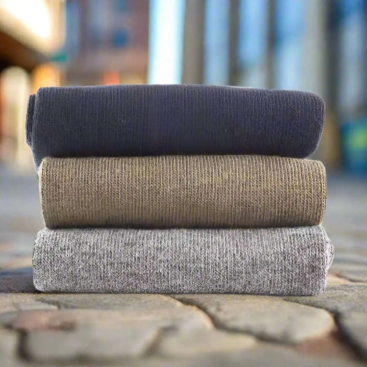 Men's Heathered Knit Diabetic Athletic Crew Socks ( 2 pairs ) - ZenHeel.com