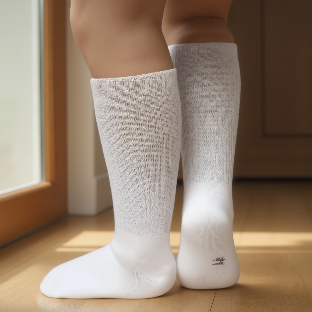 Extra Wide Diabetic Socks, Crew/Over-the-Calf Medical Swollen Feet - Unisex (L/XXL) - ZenHeel.com