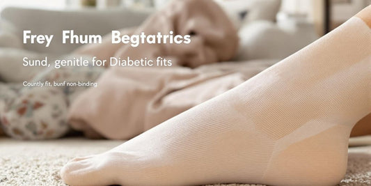 Comfortable non binding socks on a relaxed foot indoors