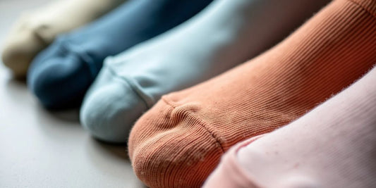 Close-up of soft diabetic socks for sensitive skin.