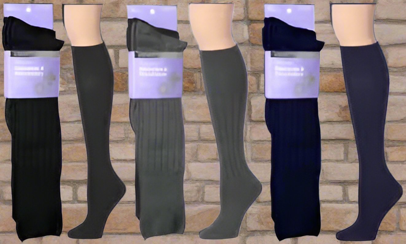 Women's Diabetic Knee High Socks - Assorted Colors